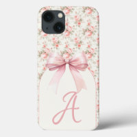 Monogram Pink Bow Coquette