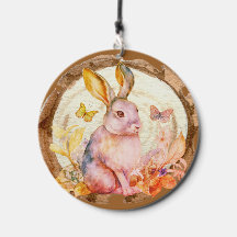 Monogram Pink Bunny Woodland Junge Mutter Kinderdu