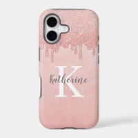Monogram Pink Glitzer Tropfens Glam