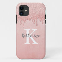 Monogram Pink Glitzer Tropfens Glam