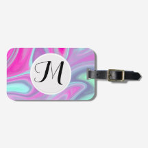 Monogram Pink Grüne Farbe Abstrakt fein