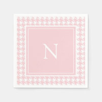 Monogram Pink Hahnentrittmuster Karo