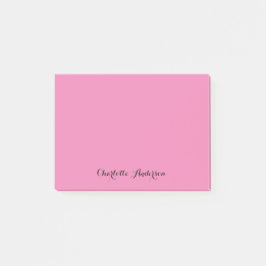 Monogram Pink Moderne Minimalistische Feminine Post-it Klebezettel