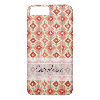 Monogram Pink Red Geo Tribal Ikat Diamond Muster Case-Mate iPhone Hülle
