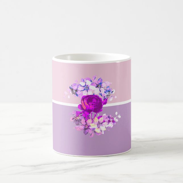 Monogram Pink Rose's Cottagecore Kaffeetasse (Von Creator hochgeladen)