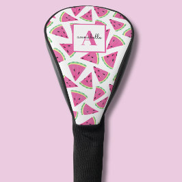 Monogram Pink Tropical Watermelon Muster Golf Headcover