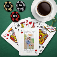 Monogram Playing Card Foto Wedding Save the Date