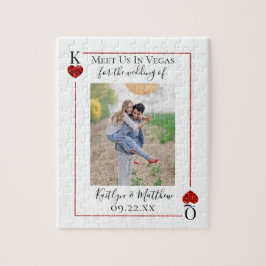Monogram Playing Card Hochzeitskarte Save the Date