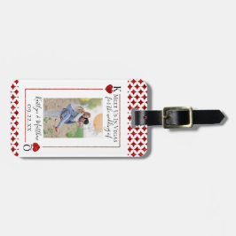 Monogram Playing Card Hochzeitskarte Save the Date Gepäckanhänger