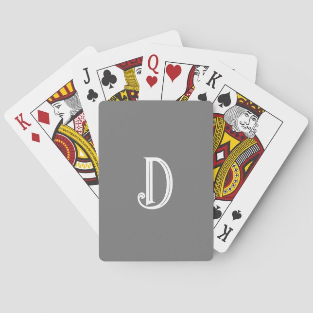 Monogram Playing Cards - Buchstabe "D" Spielkarten (Rückseite)