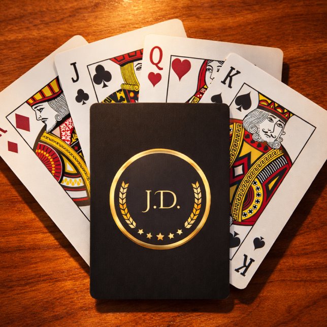 Monogram Poker Deck | Abend in Schwarz und Gold Spielkarten (Von Creator hochgeladen)