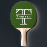 Monogram Pong Paddle Tischtennis Schläger<br><div class="desc">Dieses Design kann in dem Bereich personalisiert werden, der durch das Ändern des Fotos und/oder Textes zur Verfügung gestellt wird. Sie können auch angepasst werden, indem Sie auf Vorlage personalisieren klicken und dann auf die Schaltfläche klicken, um weitere Optionen anzupassen, um die Hintergrundfarbe zu löschen oder zu ändern, Text hinzuzufügen,...</div>