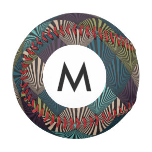 Monogram Pop Art Hintergrund Baseball