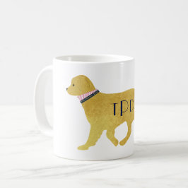 Monogram Preppy Golden Retriever Kaffeetasse