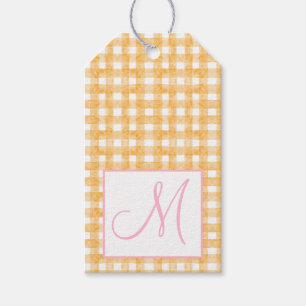 Monogram Preppy Pumpkin Bows Erntedank Geschenkanhänger