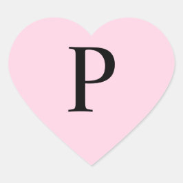 Monogram President Pink Herz-Aufkleber
