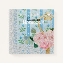 Monogram Pretty vintage floral background Blue