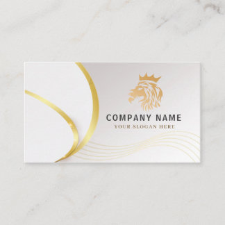Monogram Professional Goldener Löwen-Logo Visitenkarte