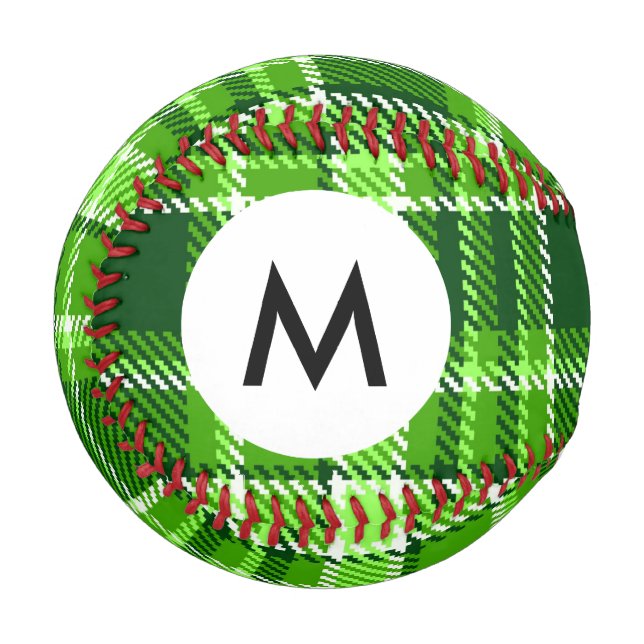 Monogram Prüfed Green Color Muster Baseball (Vorderseite Links)