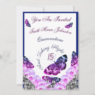 Monogram Quinceañera 15 und Take Flight UAWG & Einladung