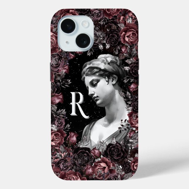 MONOGRAM R GREEK ROMAN CELESTITIAL GODESS ART Case-Mate iPhone HÜLLE (Rückseite)