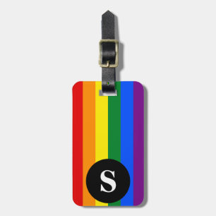 Monogram Rainbow Lesbian Gay Bisexual Transgender Gepäckanhänger