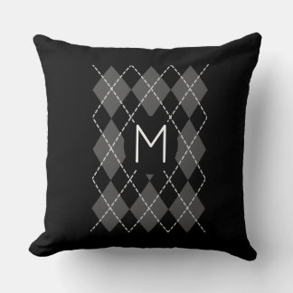 Monogram-Raute Muster-Drehkissen Kissen