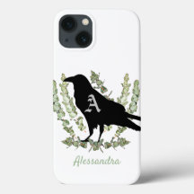 Monogram Raven Spirit Animal Personalisiert