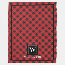 Monogram Red Black Buffalo Kariert