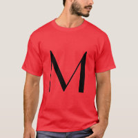Monogram Red Black Modern Fügen Sie Ihren Namen zu