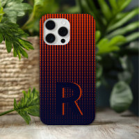 Monogram Red Halftone Modern Initial Personalisier