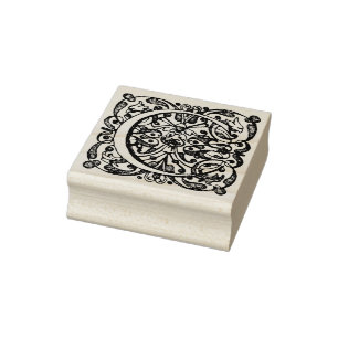 Monogram Renaissance C, 17. Jahrhundert Letter C Gummistempel