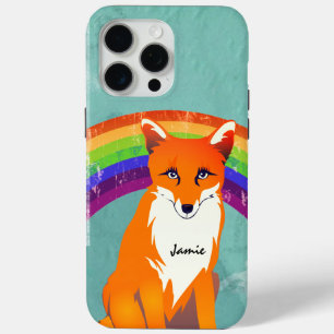 Monogram Retro Fox Art Aqua title_seo2