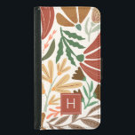 Monogram Retro Terracotta Floral Boho Geldbeutel Hülle Für Das Samsung Galaxy S5<br><div class="desc">Monogram Retro Terracotta Floral Boho Samsung Galaxy S5 Ballett Case. Perfekt als maßgeschneidertes Geschenk an ein Mädchen,  eine Tochter,  einen Freund oder einen Offizier.</div>