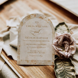 Monogram romantische Hochzeit im Herbst Einladung