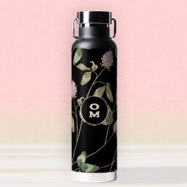 Monogram-Rose der modernen Wildblume Große Klee Trinkflasche