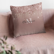Monogram Rose Gold Driving Glitzer Metallic Pink