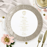 Monogram Round Wedding Menu Cards Gold Menükarte<br><div class="desc">Eine schicke Kalligraphy Wedding Menu Card. I do offer a free customisation service,  if you have any anfragen or special requests,  please feel free to contact me.</div>