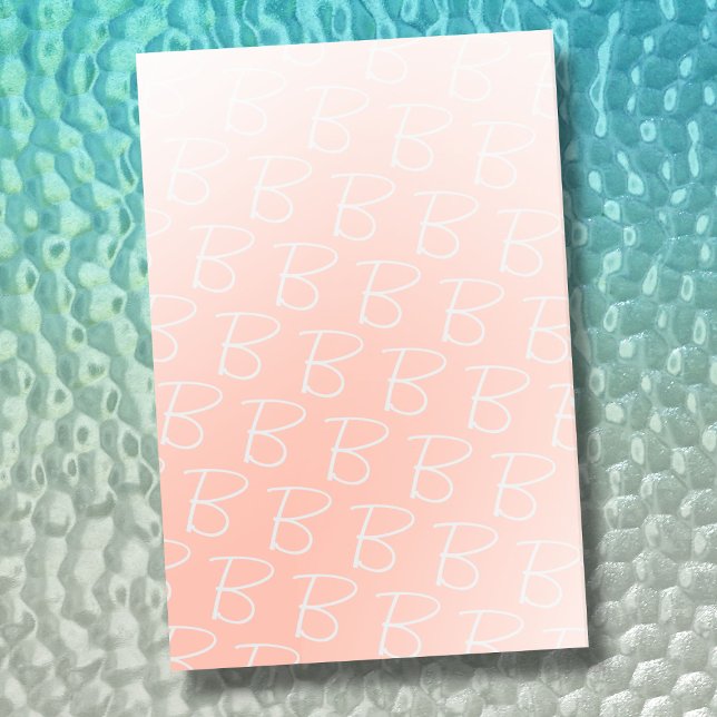 Monogram Roush Pink Moderne Elegant Chic Initial Post-it Klebezettel (Von Creator hochgeladen)