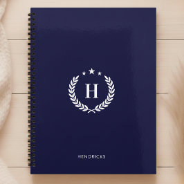Monogram Royal Blau Moderner Minimalistischer Fitn Planer