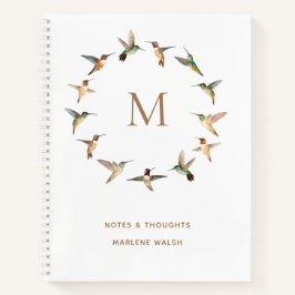 Monogram Rufous & Allen's Hummingbirds-Notebook Notizbuch