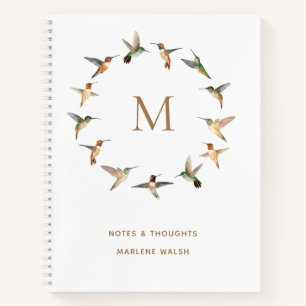 Monogram Rufous & Allen's Hummingbirds-Notebook Notizbuch