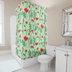 Monogram Rustic Chic Floral Showvorhang Duschvorhang