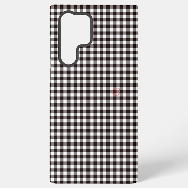 Monogram Rustic Chic Kariert Samsung Galaxy Hülle (Rückseite)