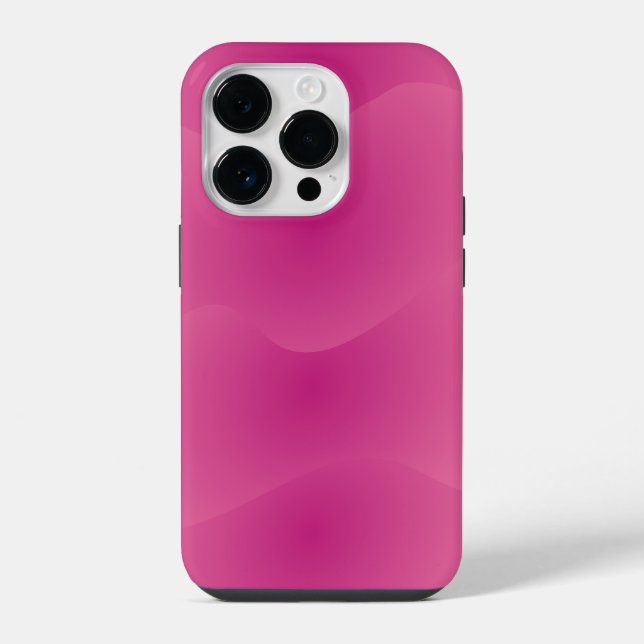 Monogram Rustic Pink Teal  iPhone 14 Pro Hülle (Rückseite)