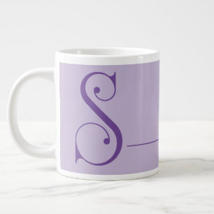Monogram S in Beautiful Scroll Typografy Jumbo-Tasse