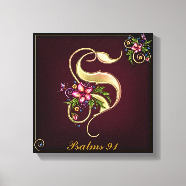 Monogram S Premium Wrapped Canvas (Gloss) Leinwanddruck (Vorderseite)