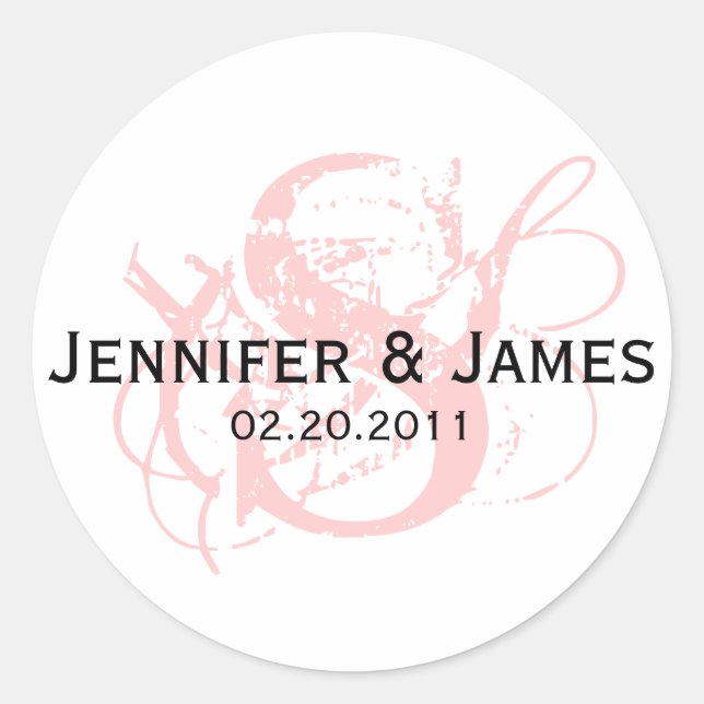 Monogram S Save the Date Hochzeitsticker Runder Aufkleber (Vorderseite)