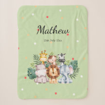 Monogram Safari design l Adorable polka dots Green