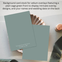 Monogram Sage Green Background for Vellum Overlay